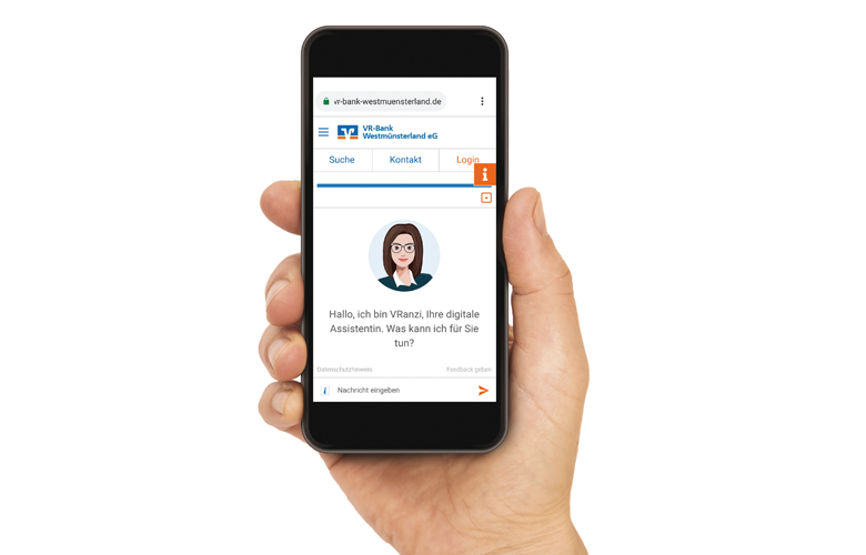 „Hallo, ich bin VRanzi“ – ein Chatbot im Bankservice