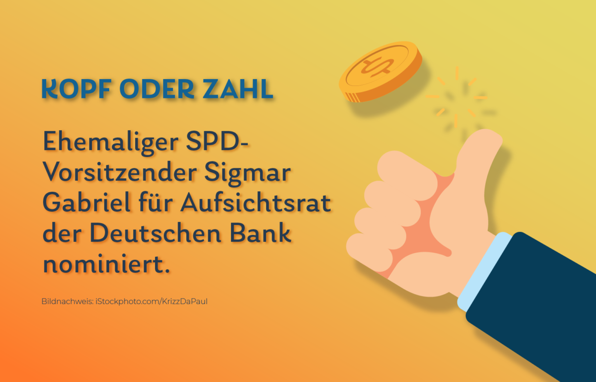 Deutsche Bank nominiert ehemaligen SPD-Vorsitzenden für den  Aufsichtsrat