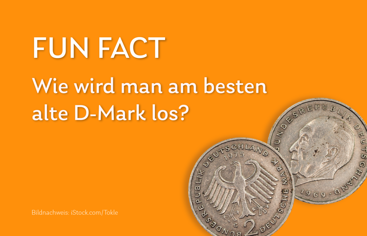 Grafik zum Fun Fact Wie wird man am besten alte DM-Banknoten oder Münzen los?