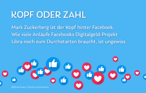 Grafik neues Konzept Libra, Kopf oder Zahl