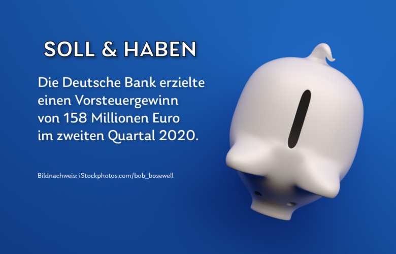 Am 29. Juli präsentierte die Deutsche Bank im Zwischenbericht die Ergebnisse für das zweite Quartal 2020.